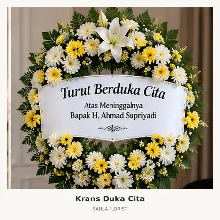 Krans Bunga Duka Metro
