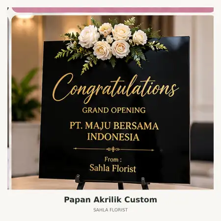 Papan Bunga Akrilik Metro